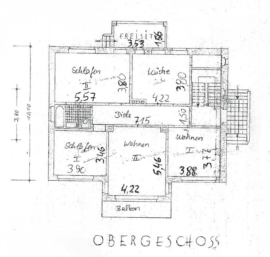 Grundriss 1.OG Wohnanlagen Bad Salzuflen